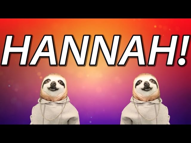 HAPPY BIRTHDAY HANNAH! - SLOTH HAPPY BIRTHDAY RAP