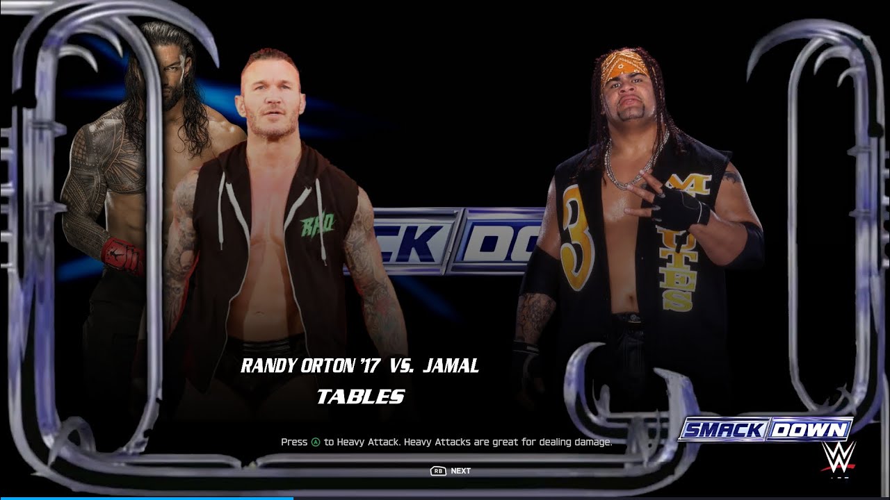 Randy Orton ’17 vs. Jamal – Tables Match (WWE 2K)