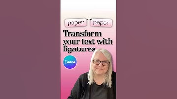 NEW CANVA TOOL | Ligatures