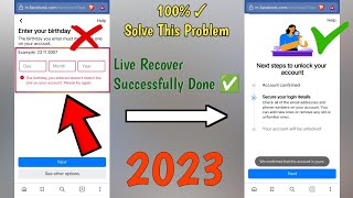 Facebook Enter Your Date Of Birth Working Method Live Recover Successfull ✓✓ 2023