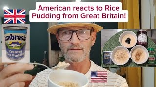 American tries Creamy rice pudding from the UK for the first time!