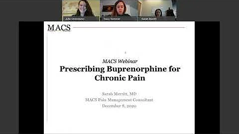 Prescribing Buprenorphine for Chronic Pain - 12.8.2020