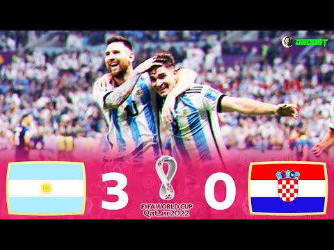 Argentina 3-0 Croatia - World Cup 2022 Semi-Final - Messi & Álvarez Defeat Modrić - [EC] - FHD