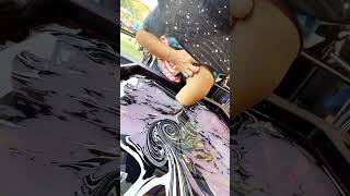 Body Marbling Paint Dip by BLVisuals at Faster Horses Festival 110