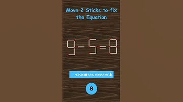 Mind Blowing Trick: Move Only 2 Matchstick | 9 - 5 = 8 #shorts #youtubeshorts
