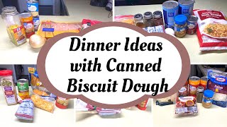 5 DINNER RECIPES USING CANNED BISCUIT DOUGH | PILLSBURY BISCUIT DOUGH | QUICK | COOKIES & BACON