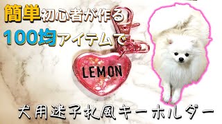 【UVレジン】難病主婦、レジン初心者が100均アイテムを使ってポメラニアン子犬の迷子札をDIYしてみた