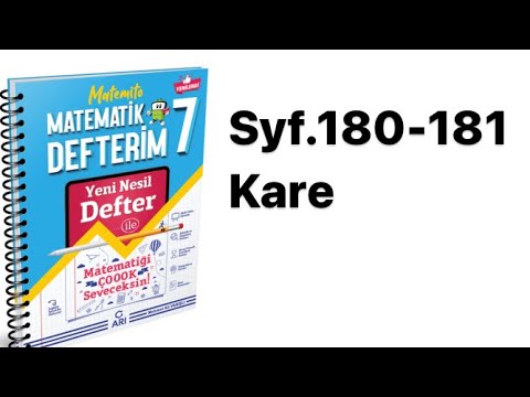 7.SINIF MATEMİTO S.180-181 KARE