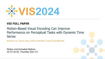 Motion-Based Visual Encoding Can Improve Performance on Perceptual Tasks with Dynamic Time Series -
