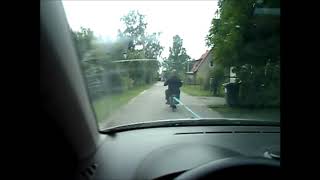 Riga Riders Moped Riga-13 Pulls Peugeot 206