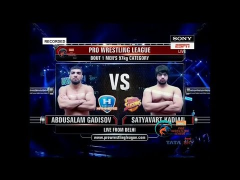 PWL 2017: Satyavart Kadian VS Abdusalam Gadisov 11th Jan | Colors Delhi Sultans Vs Haryana Hammers