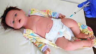 Silicone Baby Gets Vaccination Reborn Role Play Videos