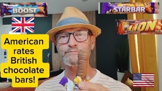 American reacts to British chocolate bars!
