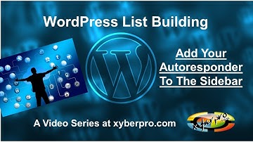 WordPress List Building How To Add Autoresponder to Sidebar