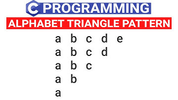 TRICK for Triangle C Pattern | C Program to Print Triangle Using Alphabets | C Alphabet Triangle