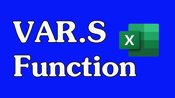 How to Use the VAR.S Function in Excel