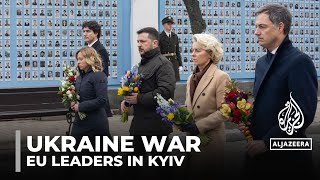 Western leaders visit Ukraine to show solidarity as war enters third year