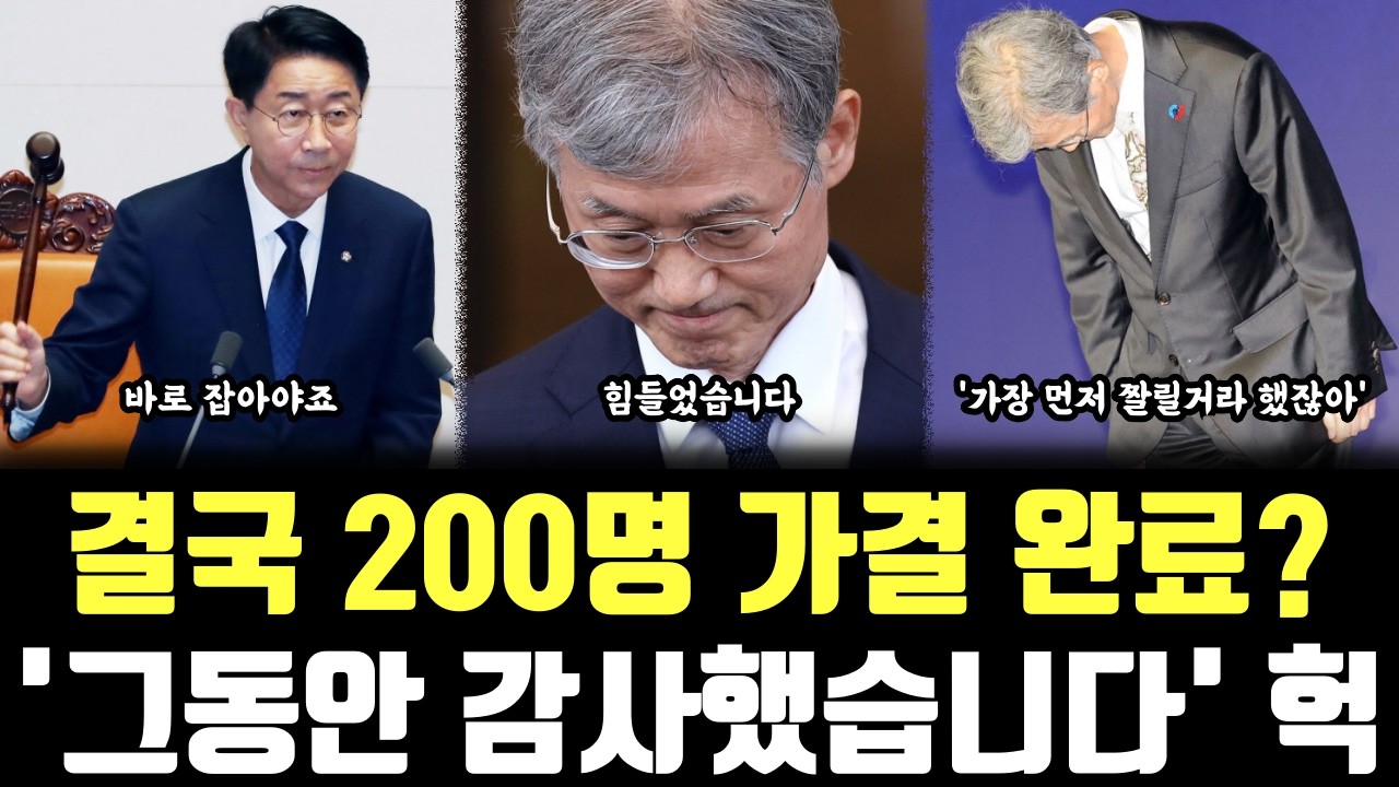결국 200명 가결 완료? '그동안 감사했습니다' 헉