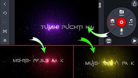 Kinemaster Glow Lyrics Animation, Trending Glowing Text Effect | umar okz