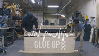 Woodworking - Glue Up of Conference Table Top ⏱ - Timelapse Wealth