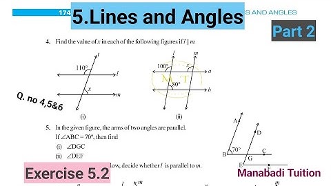 7th class maths|Chapter 5|🤷‍♀️Lines and Angles|💁‍♀️Exercise 5.2 |Q no 4,5&6 |part 2|with notes|