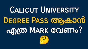Calicut University Degree Pass Mark