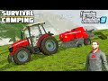 WE'RE FAST TO DO GRASS | SURVIVAL CAMPING - Farming Simulator 22 | EP3