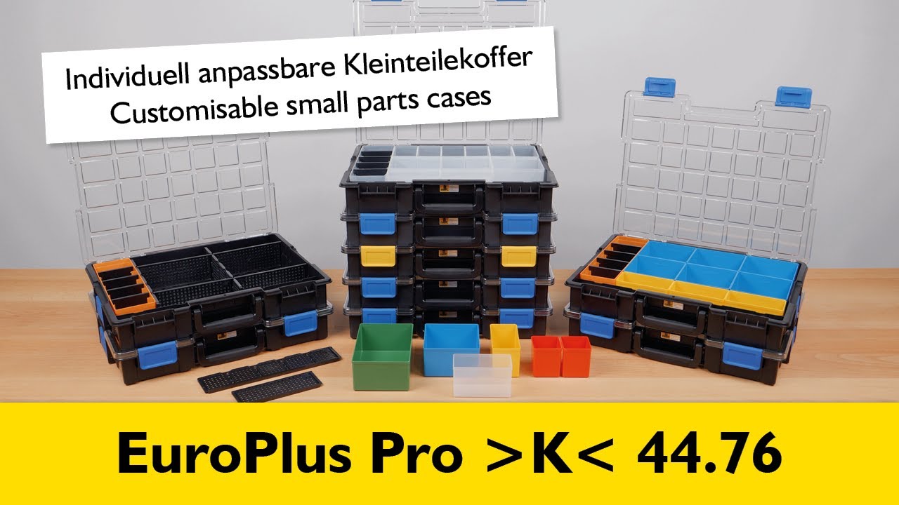 Allit EuroPlus Pro K44.76/36 – Kleinteilekoffer Mit 36 Fächern, Transparent