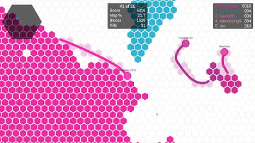hexar.io/ world record most kills/ 56 kills/ 9001 score