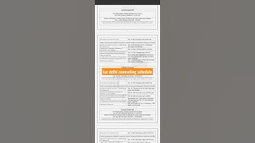 jac Delhi counseling schedule #DTU #NSUT #JACDELHI #IIITDELHI #DSEU