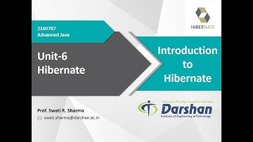 Unit 6.0: Introduction to Hibernate