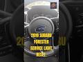 Subaru Forester 2019 2.5L service light reset guide. #service #subaru #forester #servicelight