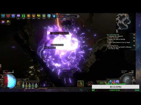 path of exile my CI voltaxic burst doing a map