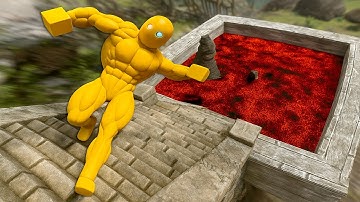 Euphoria Ragdoll Physics – Epic Ramp Fall Into Lava! Insane Physics Fails
