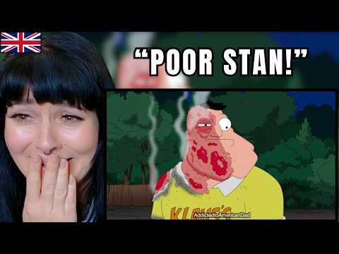 British Girl Reacts to American Dad — Stan Gets Injured