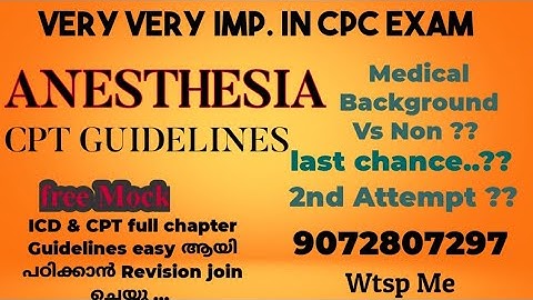 Guidelines for CPC /ANESTHESIA