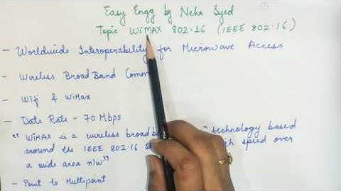 WiMax 802.16 (IEEE 802.16)