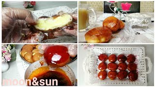 دونات لذيذةبحشوةالكاسترد مع طريقة عمل كريمةالكاسترد بدون بيضDonut with custard filling