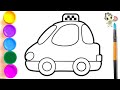 õpetada lapsi taksoautot joonistama ja värvima