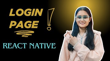 Login Page UI design using React Native in Just 15 minutes