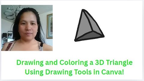 How to Draw and Color 3D Triangle Using Drawing Tools In Canva Digital Designs Tutorials!