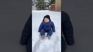 Baby Babbling in the Snow 😂 #funny #subscribe #shorts