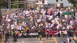 'No Kings' march in Atlanta down Memorial Drive