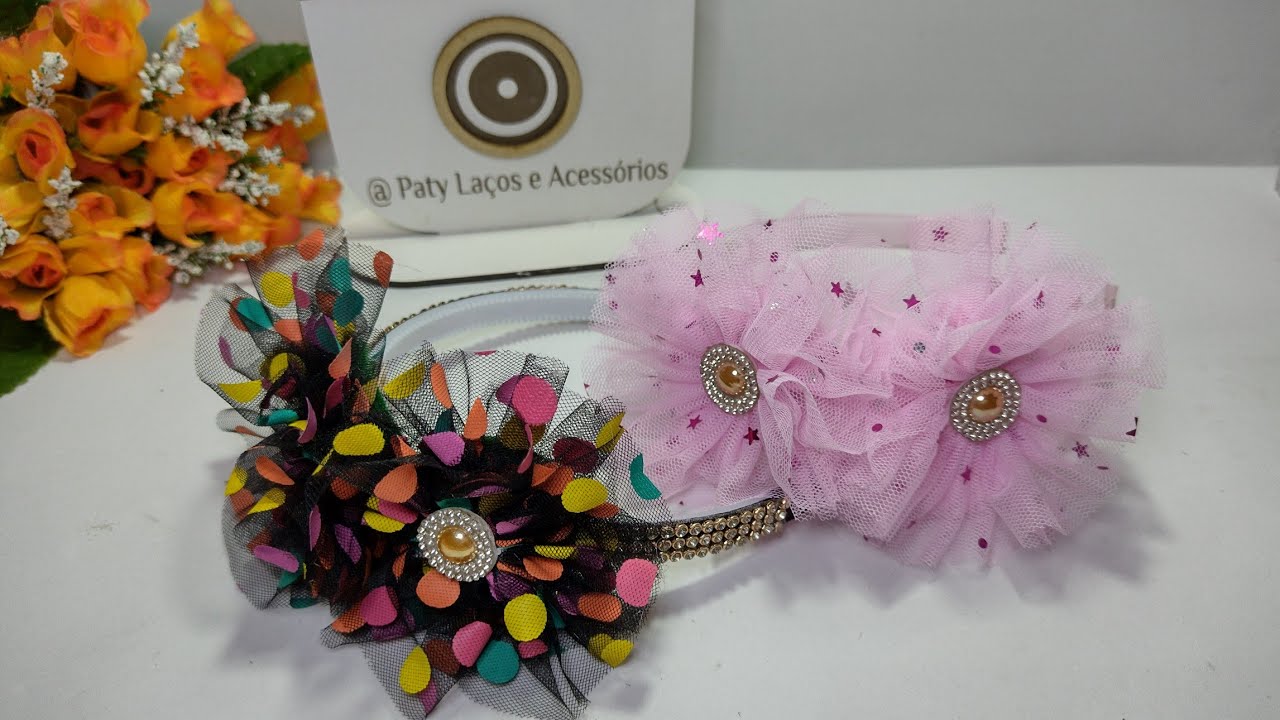 Tiara de Flor de Tule luxuosa Paty lc YouTube