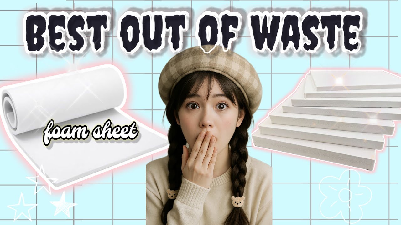 🌷DIY white board duster 🌷|Best out of waste|Foam sheet craft ||Warisha craft gallery