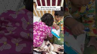 Twins Cute Lagte Hain… Par Handle Karna = Full Disaster 😭👶👶 #Shorts #fyp #viral