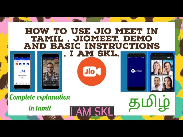 How to use jio meet in tamil . Jiomeet. Demo and basic instructions . I AM SKL. WebEx. reliance jio.