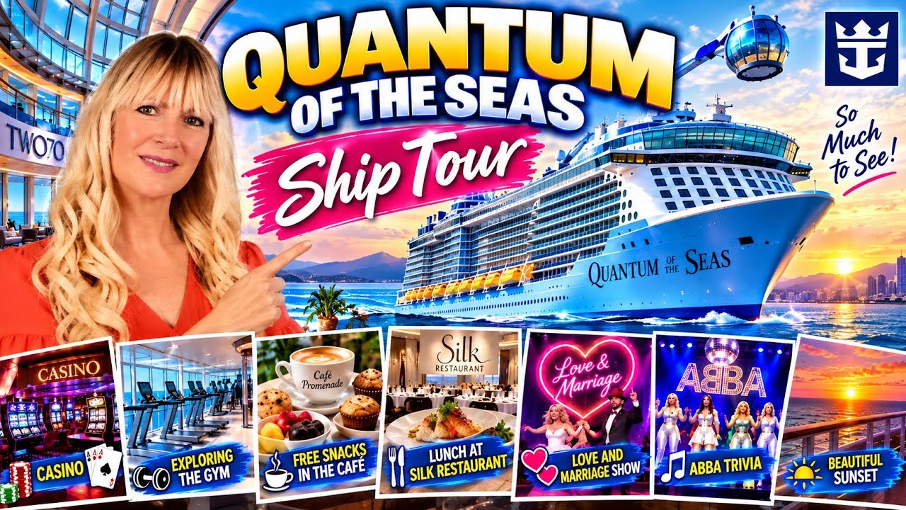 #047 Quantum Of The Seas Gym, Casino, Silk For Lunch, Abba Trivia & A Beautiful Sunset