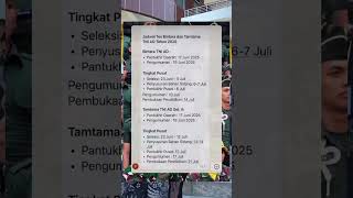 jadwal prediksi tes Bintara dan tamtama TNI AD TA 2025 #casis #tniad #tni