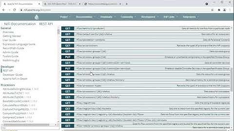 Lesson6: Using the NiFi API